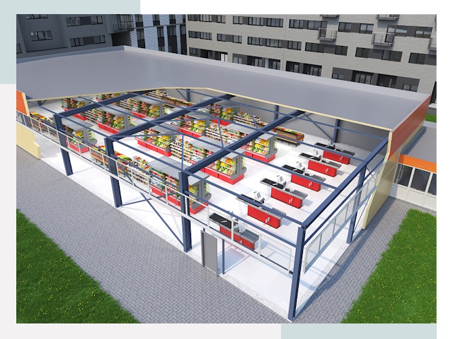 Строительство магазинов в Губаха от 622 руб. за м²