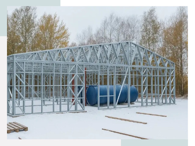 Металлические ангары в Губахе