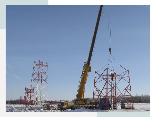 Монтаж вышек связи в Губахе