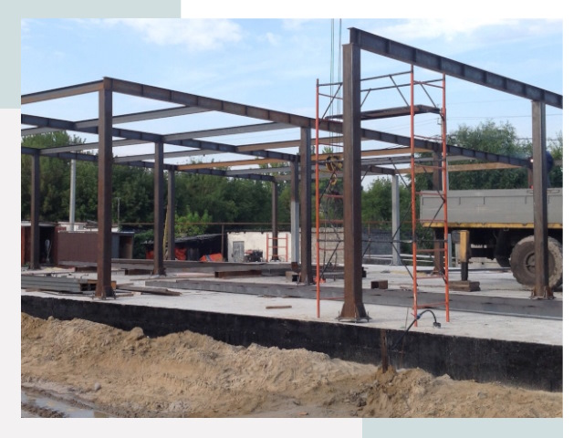 Фундамент для ангаров в Губахе