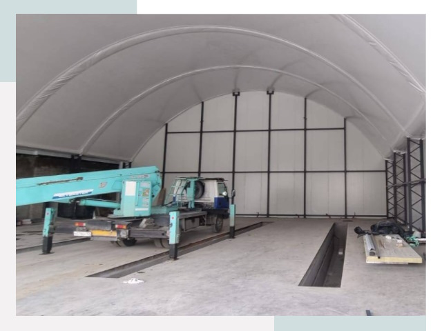 Внутреннее оснащение ангаров в Губахе