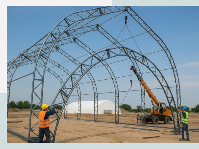 Монтаж ангаров в Губахе от 622 руб. - Надежно и быстро